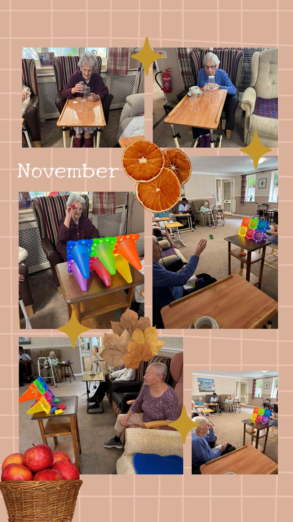 Residents enjoying indoor games and activities together